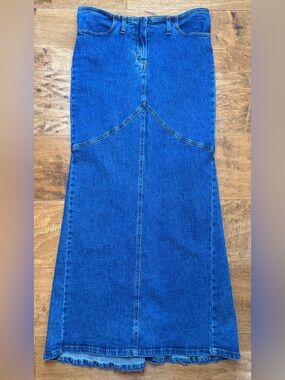 Mermaid Denim Maxi Skirt Made in Australia Size 10